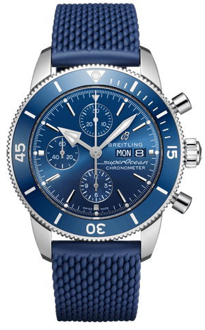 Buy Shop Breitling Superocean Heritage Chronograph 44 Blue Dial Blue Mesh Bracelet Watch for Men - A13313161C1S1 USA Online