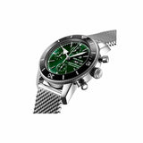 Buy Shop Breitling Superocean Heritage Chronograph 44 Green Dial Silver Mesh Bracelet Watch for Men - A13313121L1A1 USA Online