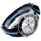 Buy Shop Breitling Superocean Heritage Chronograph 44 Ocean Conservancy Silver Dial Two Tone NATO Strap Watch for Men - A133131A1G1W1 USA Online