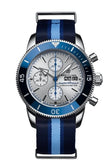 Buy Shop Breitling Superocean Heritage Chronograph 44 Ocean Conservancy Silver Dial Two Tone NATO Strap Watch for Men - A133131A1G1W1 USA Online
