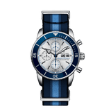 Buy Shop Breitling Superocean Heritage Chronograph 44 Ocean Conservancy Silver Dial Two Tone NATO Strap Watch for Men - A133131A1G1W1 USA Online