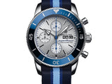 Buy Shop Breitling Superocean Heritage Chronograph 44 Ocean Conservancy Silver Dial Two Tone NATO Strap Watch for Men - A133131A1G1W1 USA Online