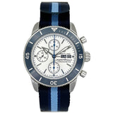 Buy Shop Breitling Superocean Heritage Chronograph 44 Ocean Conservancy Silver Dial Two Tone NATO Strap Watch for Men - A133131A1G1W1 USA Online