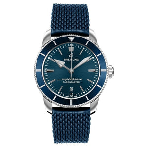 Buy Shop Breitling Superocean Heritage II B20 44mm Blue Dial Blue Rubber Strap Mens Watch - AB2030161C1S1 USA Online
