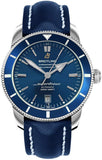 Buy Shop Breitling Superocean Heritage II Calibre B20 42mm Blue Leather Strap Mens Watch - AB202016 USA Online