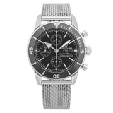 Buy Shop Breitling Superocean Heritage Chronograph 44 Black Dial Silver Mesh Bracelet Watch for Men - A13313121B1A1 USA Online