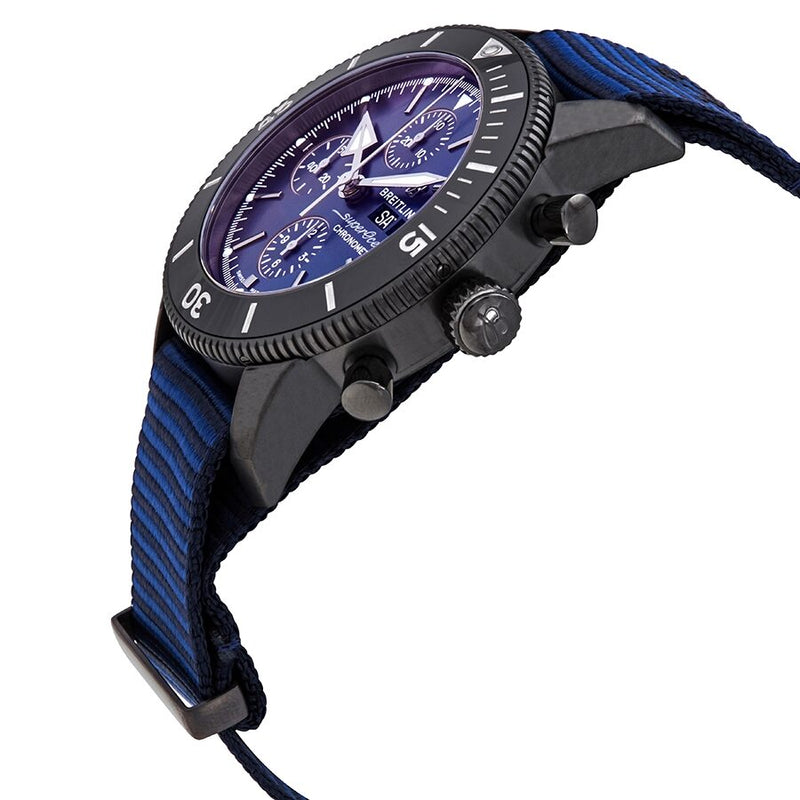 Buy Shop Breitling Superocean Heritage Chronograph 44 Outerknown Blue Dial Blue NATO Strap Watch for Men - M133132A1C1W1 USA Online