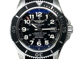 Buy Shop Breitling Superocean II 42mm Black Leather Strap Mens Watch - A17365C9 USA Online