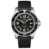 Buy Shop Breitling Superocean II 44mm Black Dial Black Rubber Strap Watch for Men - A17367D71B1S2 USA Online
