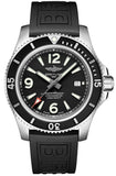 Buy Shop Breitling Superocean II 44mm Black Dial Black Rubber Strap Watch for Men - A17367D71B1S2 USA Online