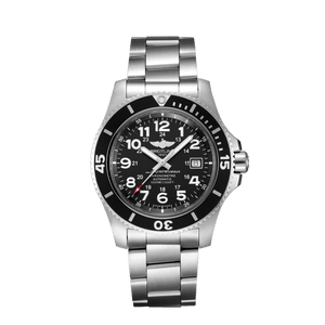 Buy Shop Breitling Superocean II 44mm Black Dial Black Steel Strap Watch for Men - A17392D71B1A1 USA Online