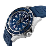 Buy Shop Breitling Superocean II 44mm Blue Dial Blue Rubber Strap Watch for Men - A17392D8/C910/158S/A20SS.1 USA Online