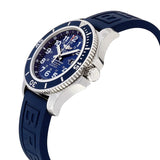 Buy Shop Breitling Superocean II 44mm Blue Dial Blue Rubber Strap Watch for Men - A17392D8/C910/158S/A20SS.1 USA Online