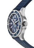 Buy Shop Breitling Superocean II 44mm Blue Dial Blue Rubber Strap Watch for Men - A17392D8/C910/158S/A20SS.1 USA Online