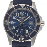 Buy Shop Breitling Superocean II 44mm Blue Dial Blue Rubber Strap Watch for Men - A17392D8/C910/158S/A20SS.1 USA Online