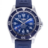 Buy Shop Breitling Superocean II 44mm Blue Dial Blue Rubber Strap Watch for Men - A17392D8/C910/158S/A20SS.1 USA Online