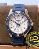 Buy Shop Breitling Superocean II Automatic 42mm White Dial Blue Rubber Strap Watch for Men - A17366D81A1S2 USA Online