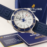 Buy Shop Breitling Superocean II Automatic 42mm White Dial Blue Rubber Strap Watch for Men - A17366D81A1S2 USA Online