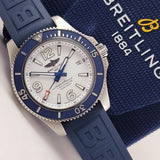 Buy Shop Breitling Superocean II Automatic 42mm White Dial Blue Rubber Strap Watch for Men - A17366D81A1S2 USA Online
