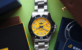 Buy Shop Breitling Superocean II Automatic 44mm Yellow Dial Silver Steel Strap Watch for Men - A17367021I1A1 USA Online