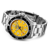 Buy Shop Breitling Superocean II Automatic 44mm Yellow Dial Silver Steel Strap Watch for Men - A17367021I1A1 USA Online