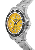Buy Shop Breitling Superocean II Automatic 44mm Yellow Dial Silver Steel Strap Watch for Men - A17367021I1A1 USA Online