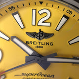 Buy Shop Breitling Superocean II Automatic 44mm Yellow Dial Silver Steel Strap Watch for Men - A17367021I1A1 USA Online
