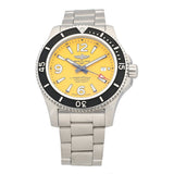 Buy Shop Breitling Superocean II Automatic 44mm Yellow Dial Silver Steel Strap Watch for Men - A17367021I1A1 USA Online