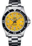 Buy Shop Breitling Superocean II Automatic 44mm Yellow Dial Silver Steel Strap Watch for Men - A17367021I1A1 USA Online