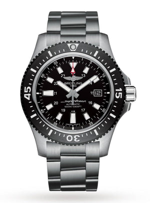 Buy Shop Breitling Superocean II Special 44mm Black Dial Silver Steel Strap Watch for Men - Y1739310/BF45/162A USA Online