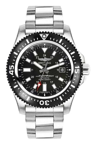 Buy Shop Breitling Superocean II Special 44mm Black Dial Silver Steel Strap Watch for Men - Y1739310/BF45/162A USA Online