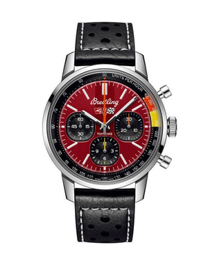 Buy Shop Breitling Top Time B01 Chevrolet Corvette Red Dial Black Leather Strap Watch for Men - AB01761A1K1X1 USA Online