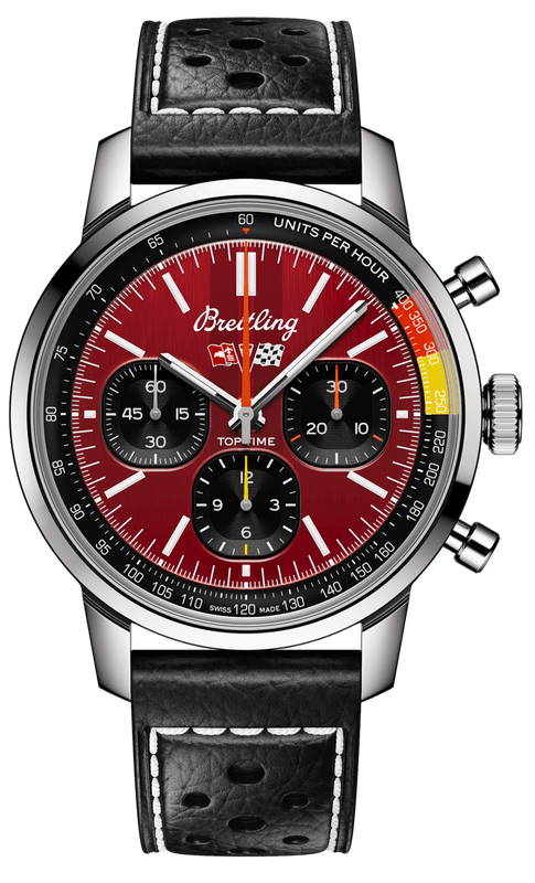 Buy Shop Breitling Top Time B01 Chevrolet Corvette Red Dial Black Leather Strap Watch for Men - AB01761A1K1X1 USA Online