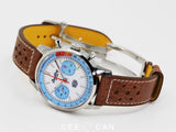 Buy Shop Breitling Top Time Deus Limited Edition White Dial Brown Leather Strap Watch for Men - A233112A1A1X1 USA Online