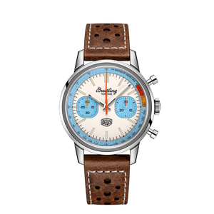 Buy Shop Breitling Top Time Deus Limited Edition White Dial Brown Leather Strap Watch for Men - A233112A1A1X1 USA Online