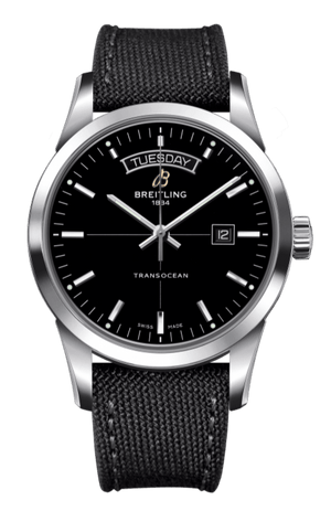 Buy Shop Breitling Transocean Day & Date 43mm Black Dial Black Nylon Strap Mens Watch - A4531012/BB69/109W/A20 BA.1 USA Online