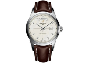 Buy Shop Breitling Transocean Day & Date 43mm Brown Leather Strap Mens Watch - A4531012|G751|437X|A20B A.1 USA Online
