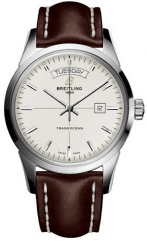 Buy Shop Breitling Transocean Day & Date 43mm Brown Leather Strap Mens Watch - A4531012|G751|437X|A20B A.1 USA Online