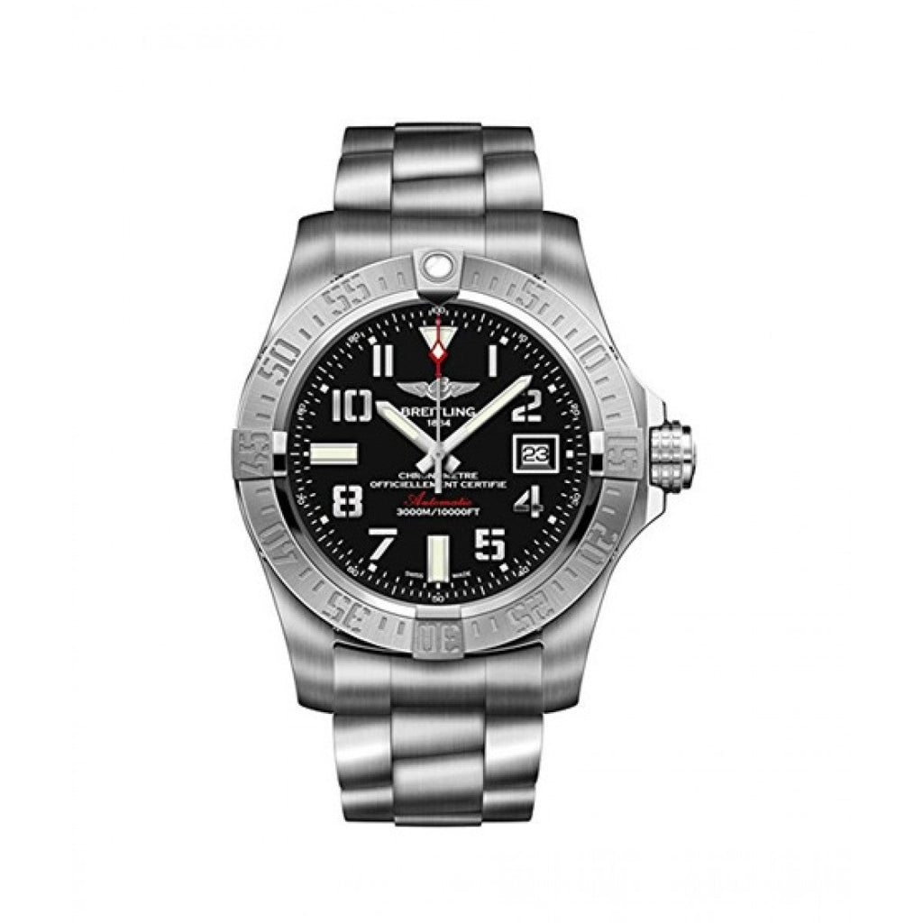 Buy Shop Breitling Avenger II Seawolf Stainless Steel 45mm Black Dial Mens Watch - A1733110/BC31 USA Online