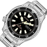 Citizen Promaster 200M Diver Fugu Asian Limited Edition Black Dial Silver Steel Strap Watch For Men - NY0090-86E