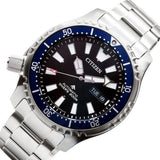 Citizen Promaster Fugu Limited Edition Diver's 200m Automatic Black Dial Silver Steel Strap Watch For Men - NY0098-84E