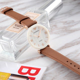 Buy Shop Emporio Armani Gianni T Bar Quartz Mother of Pearl White Dial Brown Leather Strap Watch For Women - AR11040 USA Online