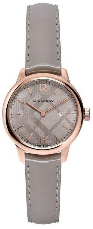 Buy Shop Burberry The Classic Quartz Grey Dial Grey Leather Strap Watch For Women - BU10119 USA Online