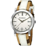 Buy Shop Burberry The City White Dial White Leather Strap Watch for Women - BU9015 USA Online
