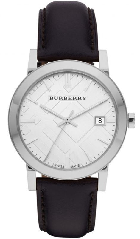Buy Shop Burberry The City White Dial Black Leather Strap Watch for Men - BU9008 USA Online