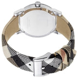 Buy Shop Burberry The City Nova Silver Dial White Leather Strap Watch for Women - BU9022 USA Online