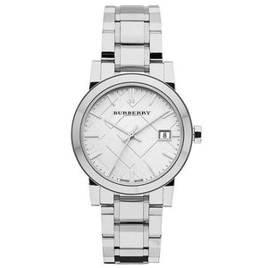 Buy Shop Burberry The City White Dial Silver Steel Strap Watch for Women - BU9100 USA Online