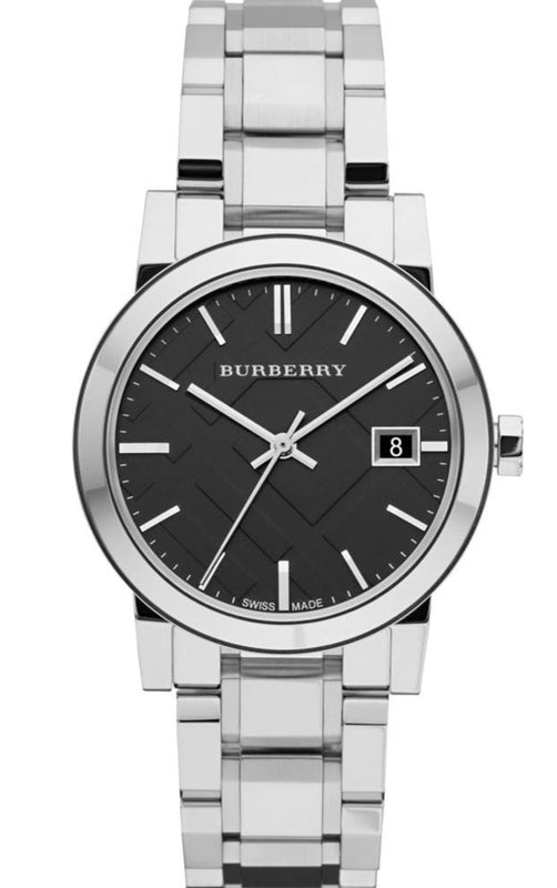 Buy Shop Burberry The City Black Dial Silver Steel Strap Watch for Women - BU9101 USA Online