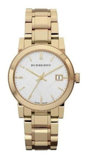 Buy Shop Burberry The City White Dial Gold Steel Strap Watch for Women - BU9103 USA Online