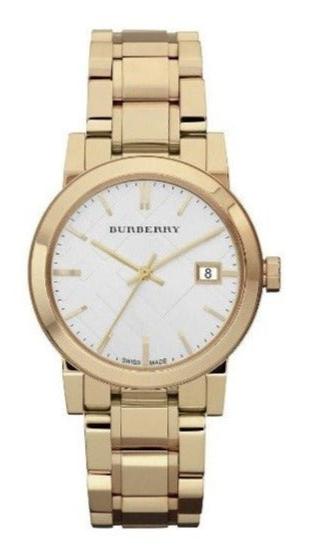 Buy Shop Burberry The City White Dial Gold Steel Strap Watch for Women - BU9103 USA Online